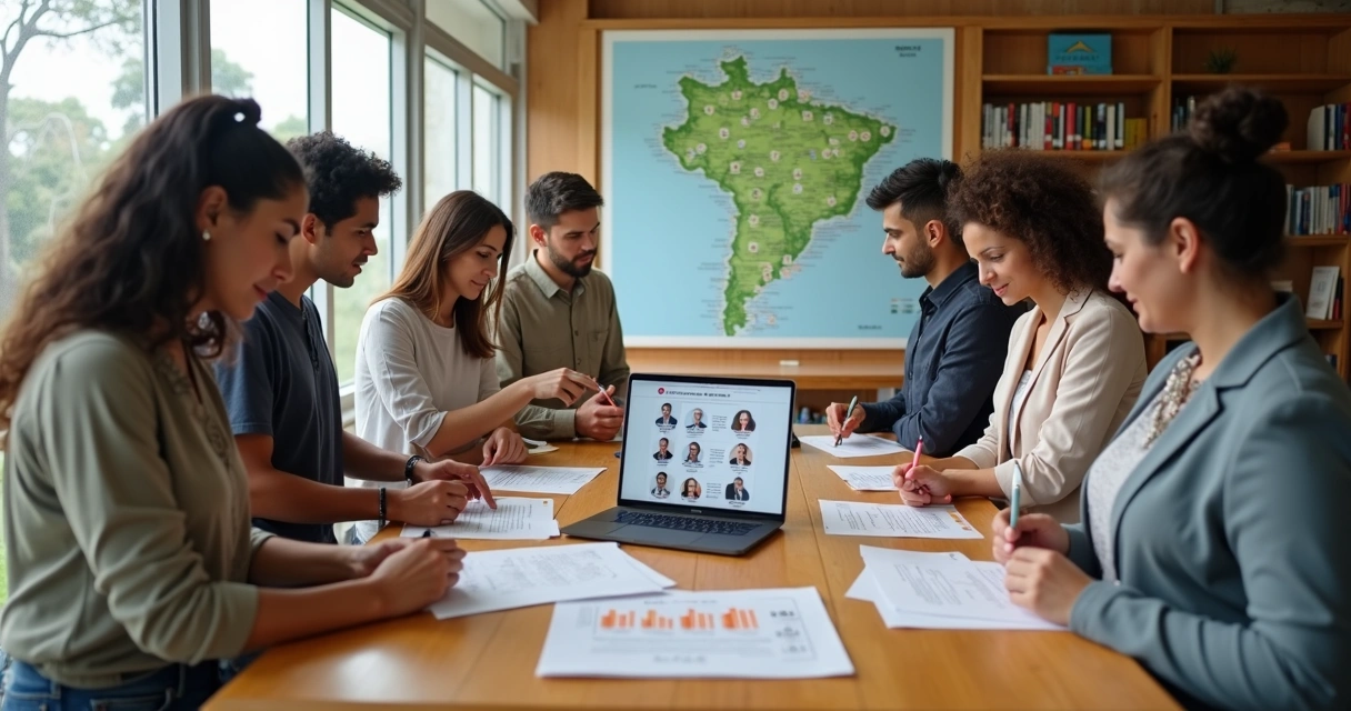 Eleitores no Paraná analisando candidatos antes de votar