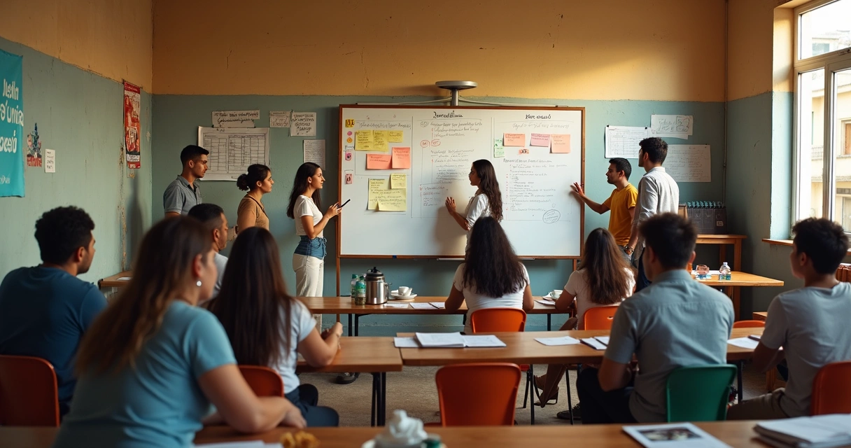 Moradores organizam quadro de atividades para associação comunitária local